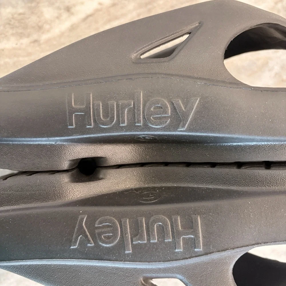 Hurley Injection Flip Flops Men's 9 Black Comfort Sandals